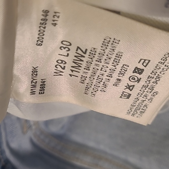 WAS   $100   Wrangler Icons 5 Pocket Jeans  W 29 L 30 Light Blue. - Picture 1 of 14